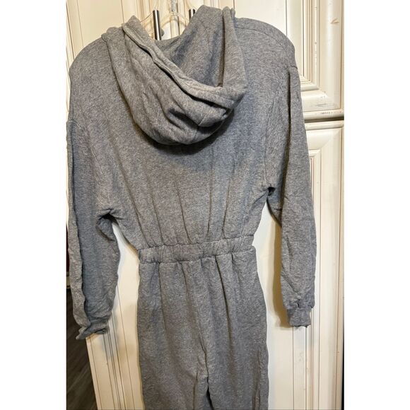Zara Girls Zip-up Drawstring Waist Hooded One Piece Jumpsuit Gray Sz 10 NWT - Picture 5 of 12